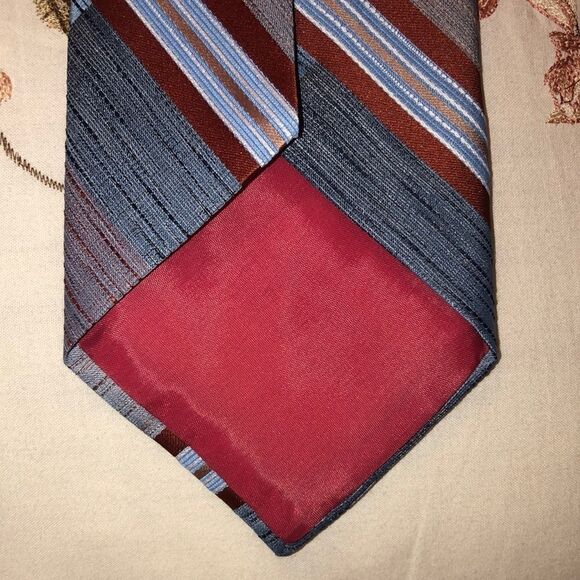 Gino Pompeii Polyester Multicolor Woven Textured Tie - Picture 2 of 4
